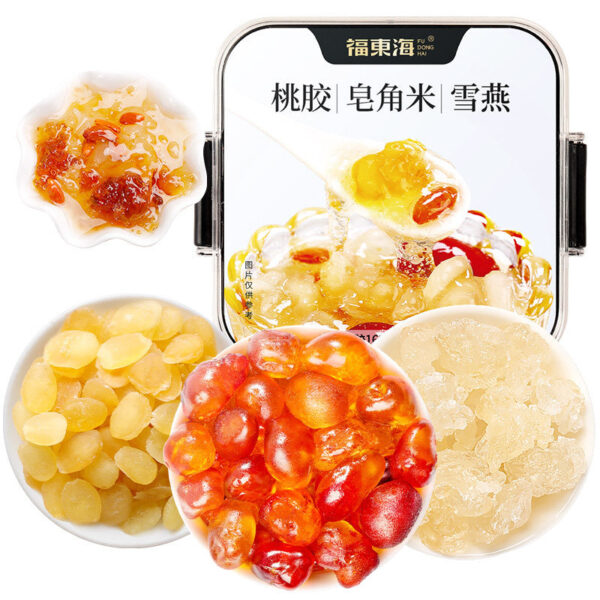 Fudonghai peach gum saponin rice Xueyan combination package 265g genuine fresh stew produced in Yunnan without impurities dry goods wholesale