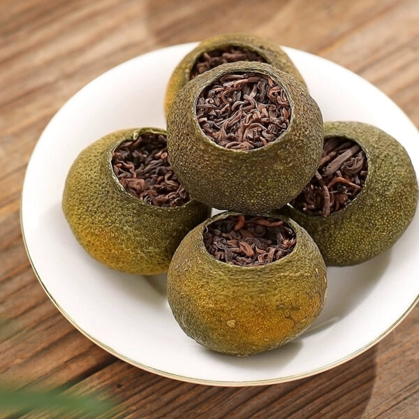 Zhongmin Hongtai Small Green Orange Pu'er Tea Xinhui Yunnan Ripe Pu Flower and Fruit Fragrance New Year's Day Gift Boxed Elders - Image 3