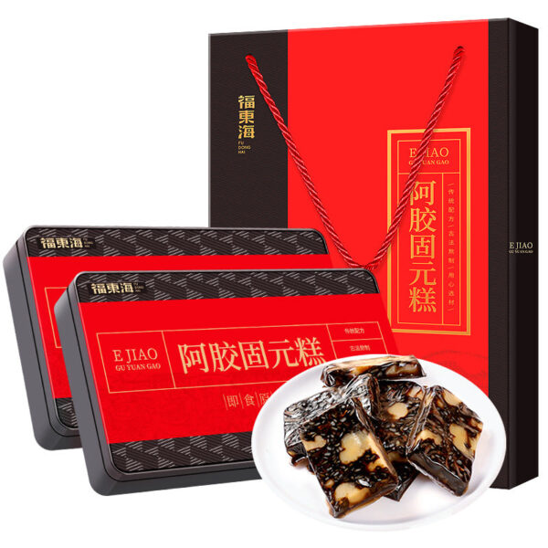Fudonghai Ejiao Cake 500g * 2 iron box/gift box, Ejiao Guyuan paste ready-to-eat Ejiao pieces, women's gifts