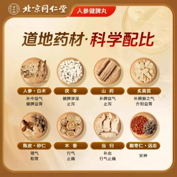 Beijing Tong Ren Tang Ginseng Jianpi Pills Dami Pills Genuine Jianpi Pills Regulate Spleen and Stomach Weakness and Yiqi Nausea and Vomiting - Image 4