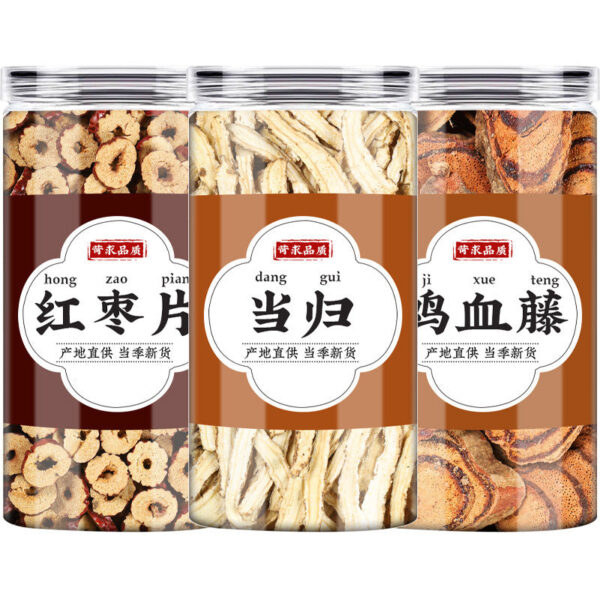 Angelica jujube chicken blood vine Chinese herbal medicine genuine boiled eggs chicken blood vine slices red date slices dry slices Angelica wholesale soaked in water - Image 5