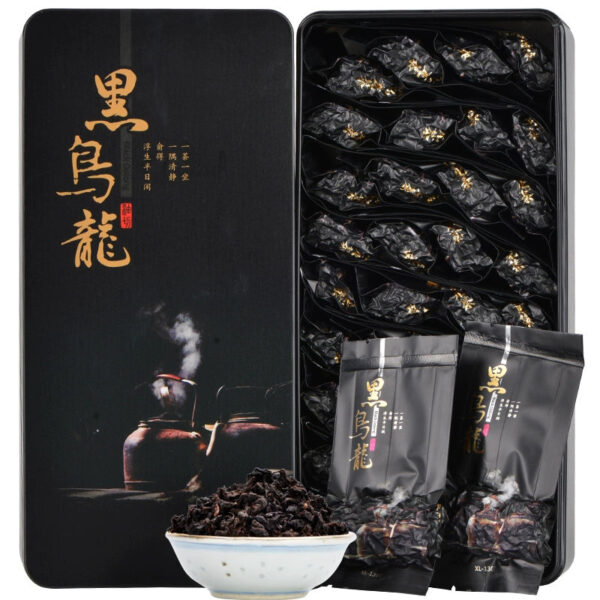 Oil cut black oolong tea high concentration Fujian premium tea charcoal burning technique oolong tea small package gift box 250g - Image 2