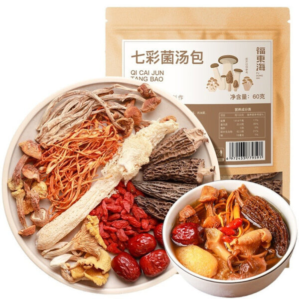 Fudonghai Colorful Mushroom Soup Bag 60g/bag Douyin same Yunnan specialty mushroom soup bag dry goods edible mushrooms - Image 5