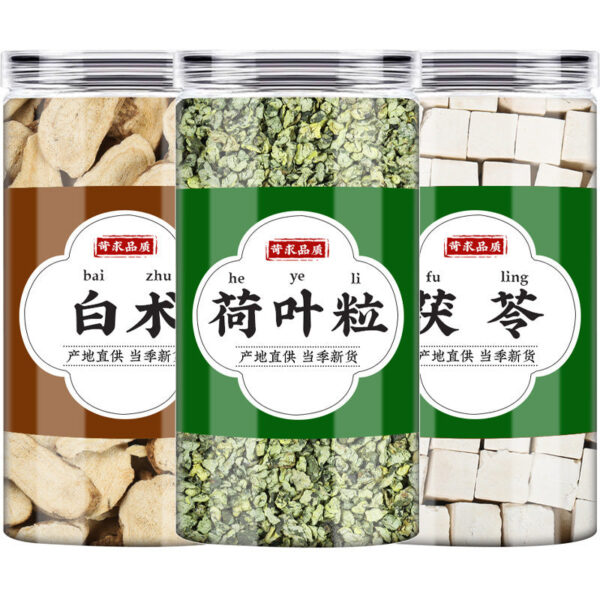 Atractylodes Poria Lotus Leaf Granules Chinese Herbal Medicine Genuine Atractylodes Slices Dried Lotus Leaf Tea Poria Dry Goods Tea Bag Soaked in Water - Image 5
