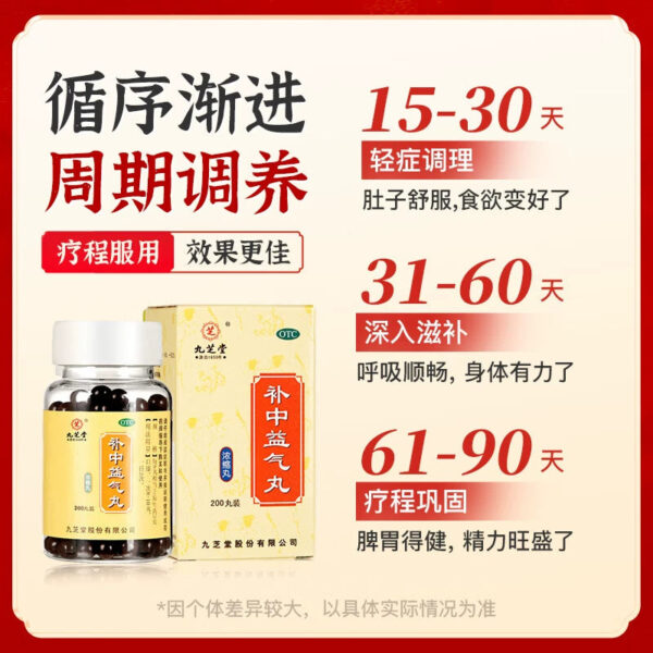 Jiuzhitang Buzhong Yiqi Pills 200 pills, sagging internal organs, stomach, spleen and stomach conditioning, qi deficiency and qi deficiency soup, indigestion - Image 5