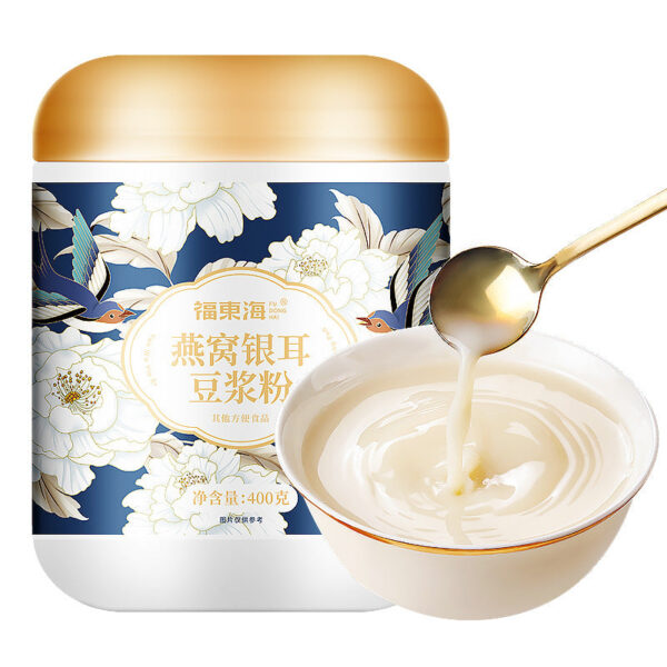 Fudonghai Bird's Nest Tremella Soymilk Powder 400g Tremella Soup Brewed Ready-to-eat Nutritional Breakfast for Pregnant Women Light Food Replacement Meal - Image 6