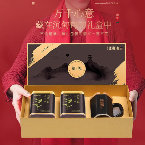 Fudonghai Dendrobium officinale gift box 160g (free cup) Zhejiang Yueqing Dendrobium with ginseng slices soaked in water as a gift - Image 3