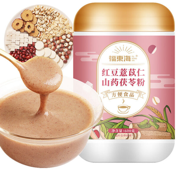 Fudonghai Red Bean Coix Seed Yam Poria Powder 600g Nutritious Breakfast Food Meal Replacement Drinking Grain Powder Replacement