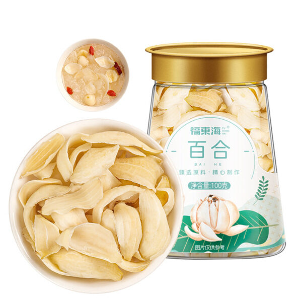 Fudonghai dried lily Chinese herbal medicine 100g dried lily tea soaked in water Hunan Longya dried goods soup porridge wholesale