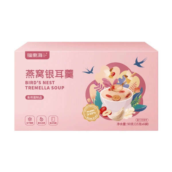 Fudonghai Bird's Nest Tremella Soup 90g/box Freeze-dried and brewed Tremella ready-to-eat, no-cook snow ear soup meal replacement wholesale Douyin - Image 5