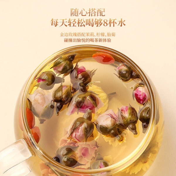 Fudonghai Phnom Penh rose tea 130g/box health tea wholesale soaked in water canned Yunnan rose tea generation - Image 4