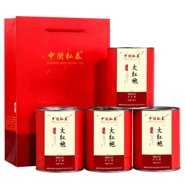 Zhongmin Hongtai Dahongpao, New Tea Charcoal Roasted Flowers and Fruits Strong Fragrance Fujian Tea Dahongpao Oolong Tea Gift 400g - Image 2