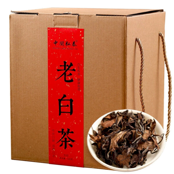 Authentic aged Fujian old white tea alpine ancient tree raw material Zaoxiang Shoumei middle-aged and elderly loose gift box 500g - Image 2