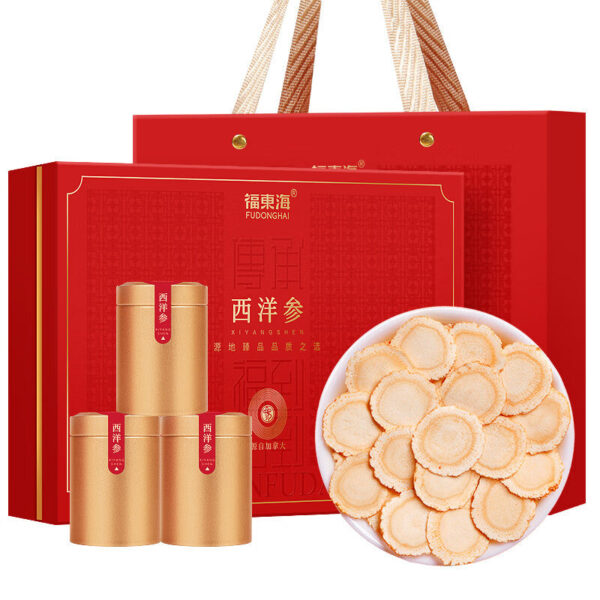 Fudonghai, American Ginseng 90g Gift Box New Year's Shopping Festival 6 Small Cans Canadian Ginseng Lozenges Rich in Saponins for Elders
