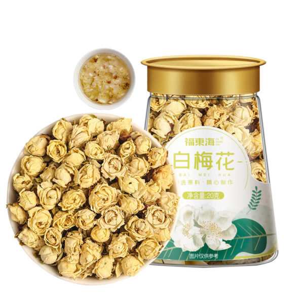 Fudonghai White Plum Blossom 20g Sepal Plum Tea Green Plum Blossom Chinese Herbal Medicine Dried Flower Bubble Tea Anhui Flower and Herbal Tea Wholesale