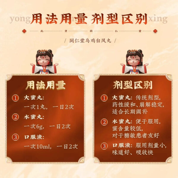 Tong Ren Tang's Wuji Baifeng Pills Official Flagship Store Genuine Gynecological Irregular Menstruation Less Qi, Blood and Menstruation - Image 3