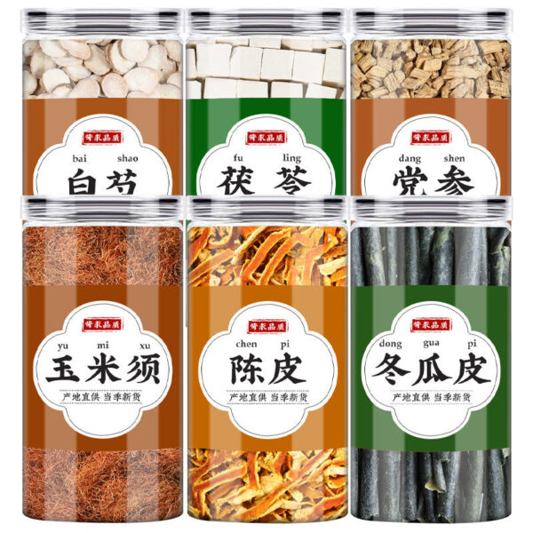 Corn whisker, tangerine peel, winter melon peel, white peony, Codonopsis codonopsis, Poria cocos, Chinese herbal medicine, genuine orange peel, orange peel soaked in water, pure corn whisker tea - Image 5
