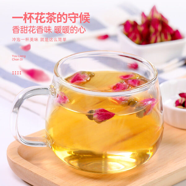 Fudonghai rose 100g/can, Pingyin traditional rose tea, low temperature drying, first stage flower buds, wholesale from the origin - Image 4