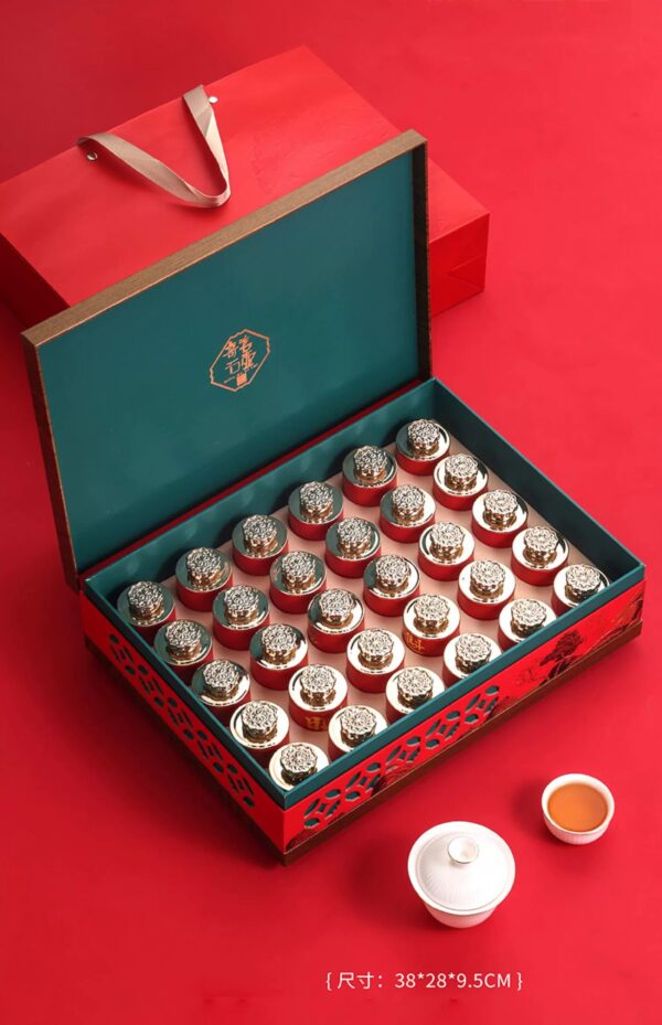 Zhongmin Hongtai, Wuyishan, Fujian Dahongpao Flower and Fruit Cinnamon Fragrance Gift Box Small Canned Oolong Tea 255g - Image 6