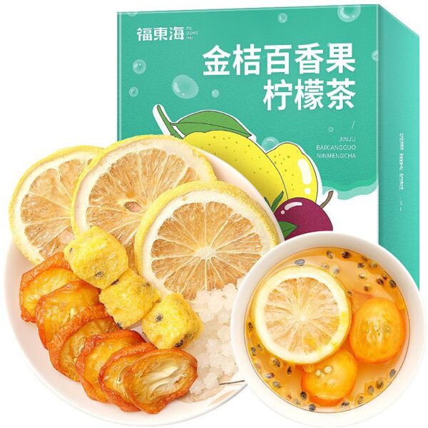 Fudonghai Kumquat Passion Fruit Lemon Tea 120g/box, Honey Flower Tea Summer Cold Brew Fruit Tea Wholesale - Image 5