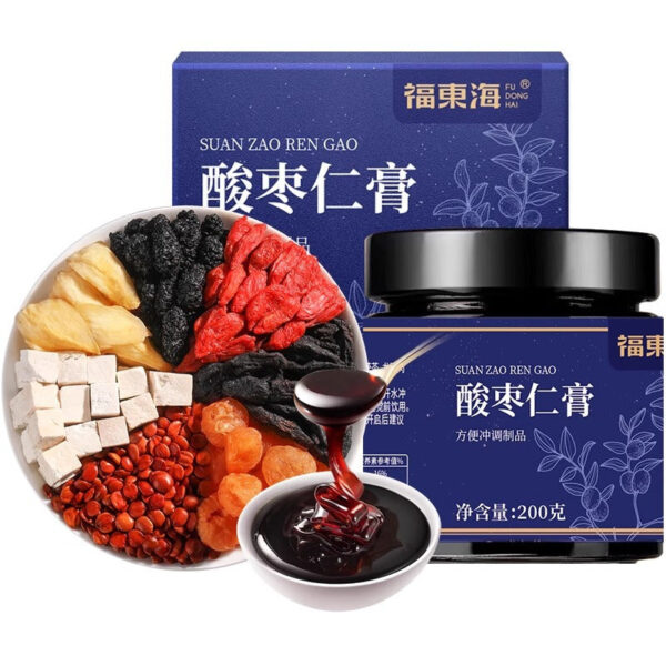 Fudonghai jujube seed paste 200g/bottle bedtime cream Lily Poria tea longan health good night cream wholesale hair - Image 6