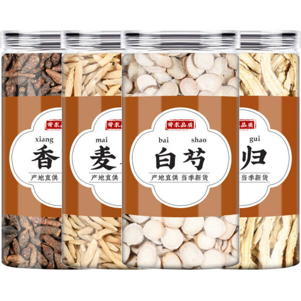 Cyperus Ophiopogon Baishao Angelica Chinese herbal medicine genuine boiling water effect can be used with Cyperus fresh Baishao tablets Angelica wholesale - Image 5