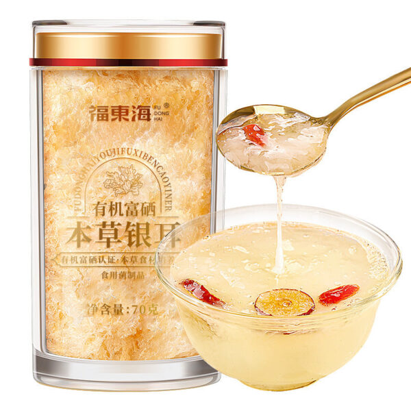Fudonghai Selenium-enriched Materia Medica Tremella 70g/bottle Golden Silk Ear Gutian leave-in-wash brewing ready-to-eat Tremella Soup wholesale distribution