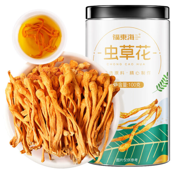 Fudonghai Cordyceps flower 100g North Cordyceps fresh spore head Gold Cordyceps militaris Farmhouse dry goods New goods wholesale