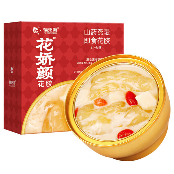 Fudonghai yam oat ready-to-eat flower glue 180g light food breakfast meal replacement isinglass collagen small golden bowl
