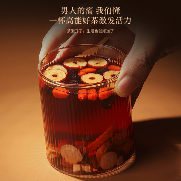 Fudonghai ginseng ten treasure tea 240g iron box, mulberry yellow essence wolfberry eucommia male flower supplement tea wholesale distribution - Image 2