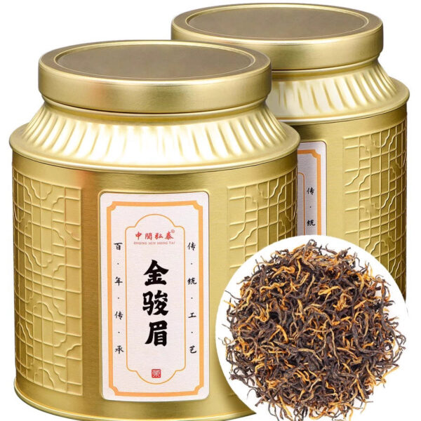 New tea Jin Junmei tea, black tea strong fragrance type, Fujian black tea honey fragrance Jin Junmei bulk canned gift box 500g - Image 2