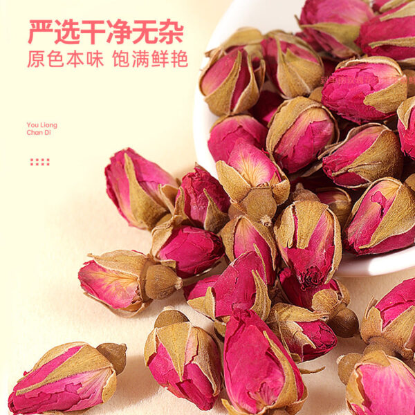 Fudonghai rose 100g/can, Pingyin traditional rose tea, low temperature drying, first stage flower buds, wholesale from the origin - Image 3