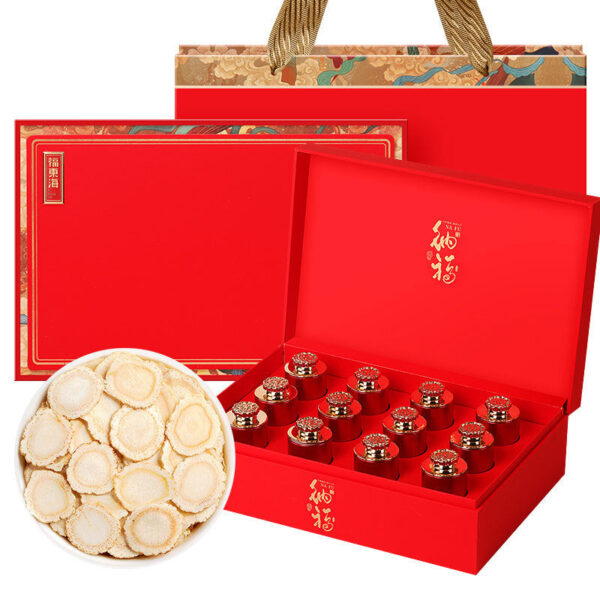 Fudonghai American ginseng gift box 300g/box, American ginseng slices soaked in water, wine, soup, gifts, New Year's goods delivery - Image 5