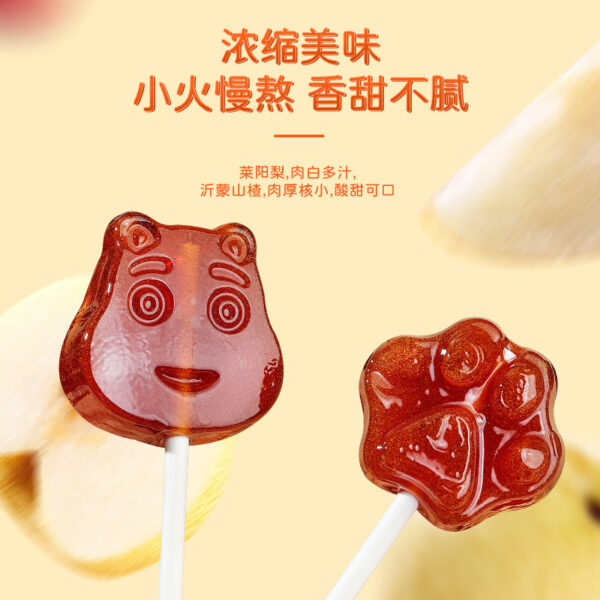 Fudonghai autumn pear paste lollipop 8g/can 10pcs, children's and baby snacks maltose hawthorn Sydney candy - Image 3