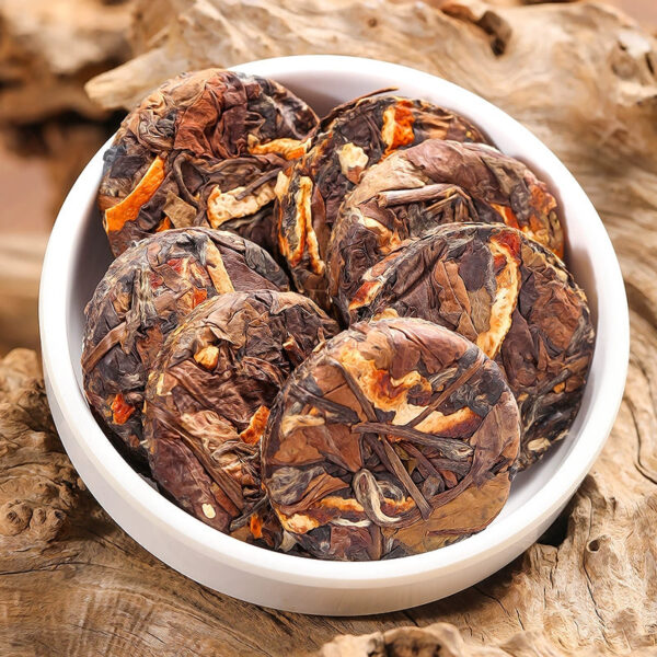 Zhongmin Hongtai tangerine peel white tea Fujian Shoumei Xinhui tangerine peel tea small tea cake old white tea cake bag to drink by yourself - Image 2