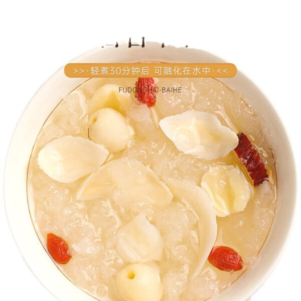 Fudonghai dried lily Chinese herbal medicine 100g dried lily tea soaked in water Hunan Longya dried goods soup porridge wholesale - Image 5