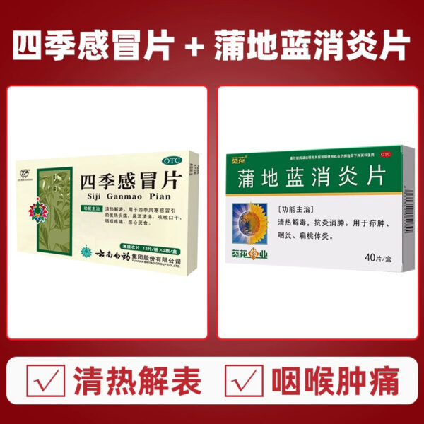 Yunfeng Yunnan Baiyao Four Seasons Cold Tablets 24 Tablets Cold Medicine Throat Cold Cold Cold Throat Pain Fever Cough - Image 8
