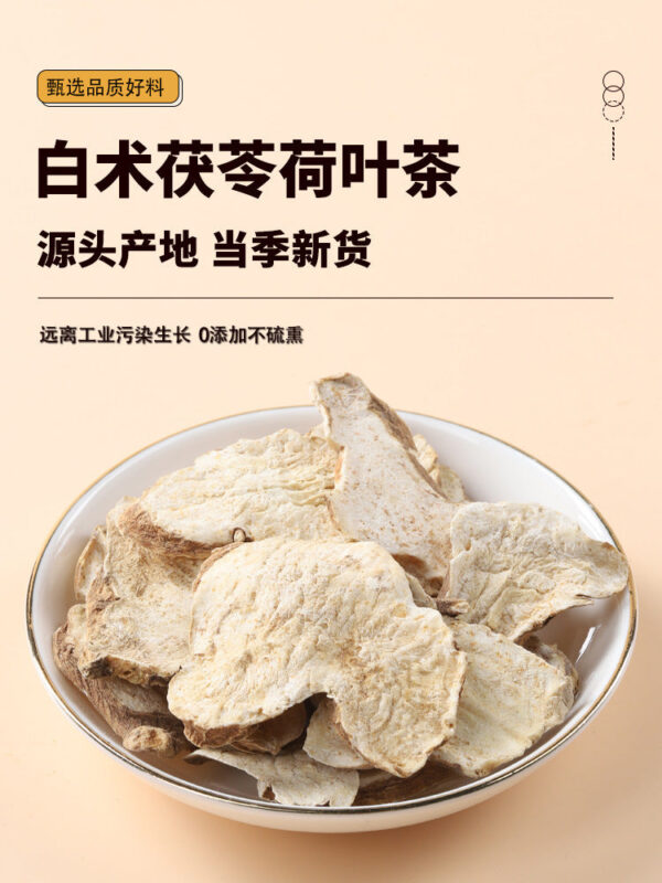Atractylodes Poria Lotus Leaf Granules Chinese Herbal Medicine Genuine Atractylodes Slices Dried Lotus Leaf Tea Poria Dry Goods Tea Bag Soaked in Water - Image 6
