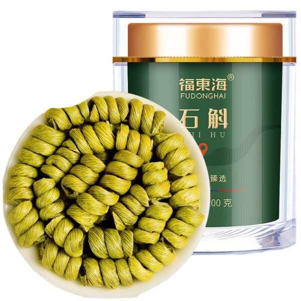 Fudonghai Dendrobium 100g bottle Fengdou five-year-old Huoshanyuan selected Chinese medicinal materials Dendrobium dried strips are rich in gum