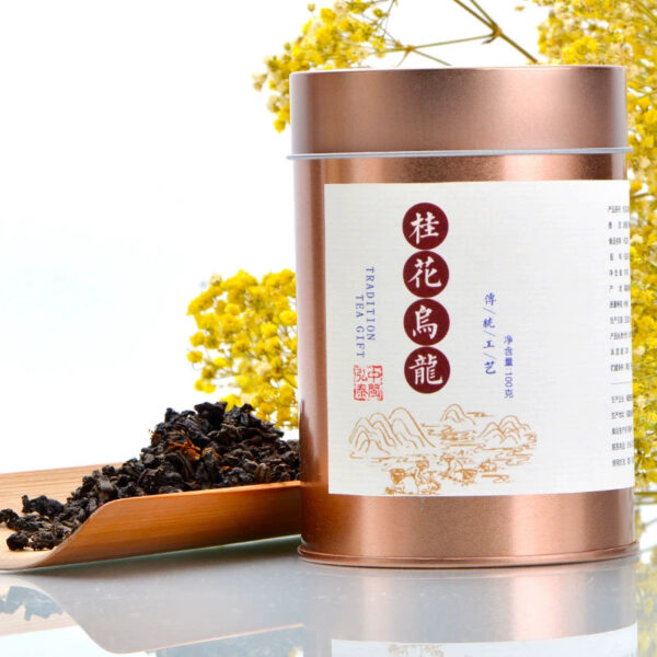 Zhongmin Hongtai osmanthus oolong tea leaves, osmanthus scented tea, Fujian oolong tea canned 100g cold brewed flower and herbal tea