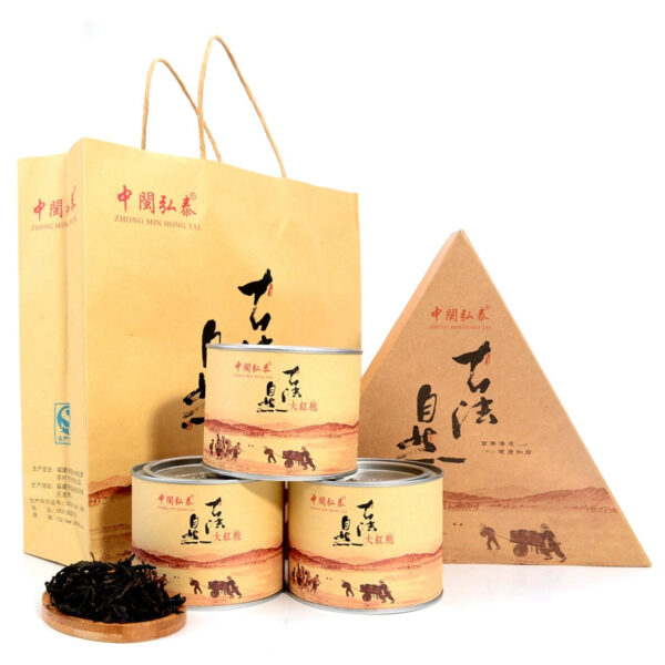 Zhongmin Hongtai Dahongpao Fujian specialty new tea tea charcoal roasted oolong tea cooked tea Dahongpao gift box 210g - Image 2