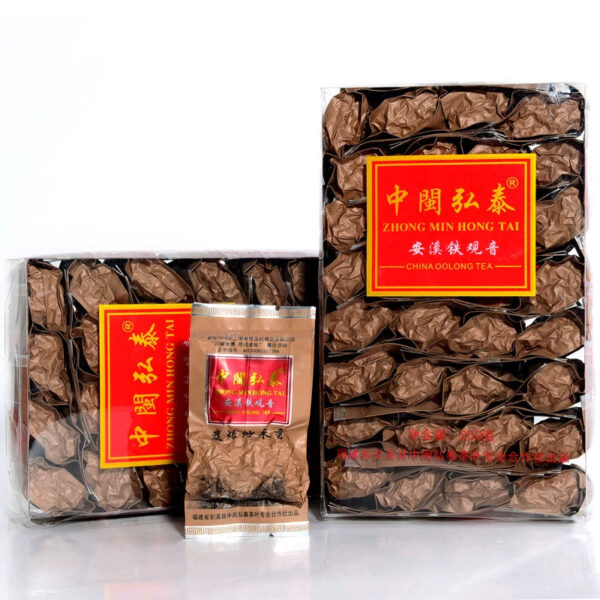 Zhongmin Hongtai traditional Luxiang handmade longan wood charcoal roasted fried rice fragrant Anxi Tieguanyin tea leaves cooked tea 500g - Image 2