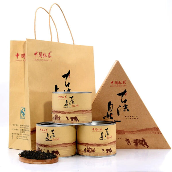Zhongmin Hongtai Fujian New Tea Gongfu Black Tea Zhengshan Small Species Smoked Honey Fragrance Canned Gift Box 255g - Image 2