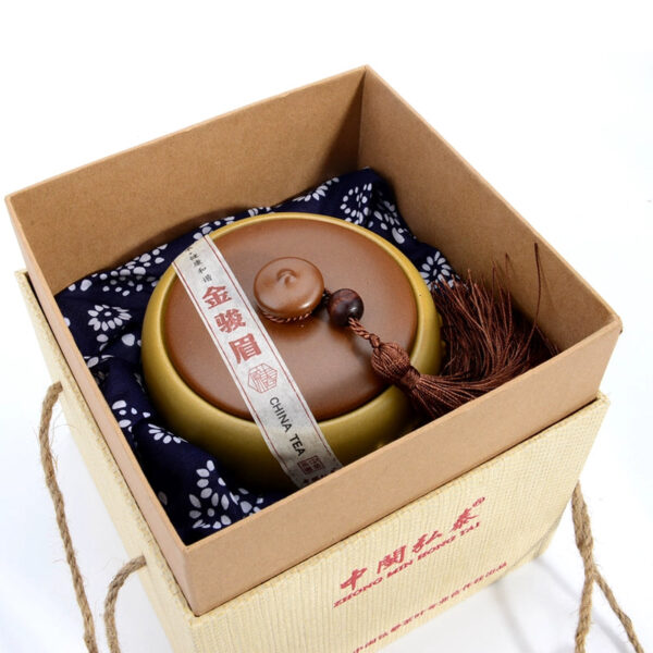 Zhongmin Hongtai Black Tea Jin Junmei Fujian Jin Junmei Ceramics High-end Gift Boxed Jin Junmei Tea 150g - Image 4