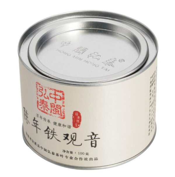 Zhongmin Hongtai Aged Old Tea Tieguanyin Tea Anxi Natural Aged Oolong Tea Old Tin Can Bulk 100g - Image 6