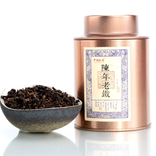 Zhongmin Hongtai Chen Fragrant Old Iron, Tea Tieguanyin Oolong Tea Charcoal Baked Ripe Tea Natural Aging 100g Canned - Image 6