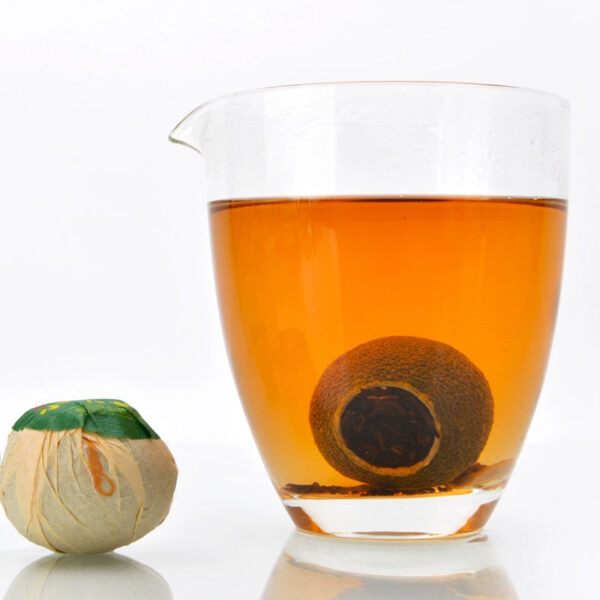 Zhongmin Hongtai small green tangerine peel Pu'er tea small green tangerine, ripe tea, tangerine pucha, Yunnan orange pucha 250g - Image 3