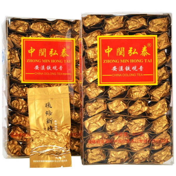 Zhongmin Hongtai New Tea Charcoal Roasted Luxiang Anxi Tieguanyin Warm Roasted Xinqing Tea Oolong Tea Ripe Tea 500g - Image 2