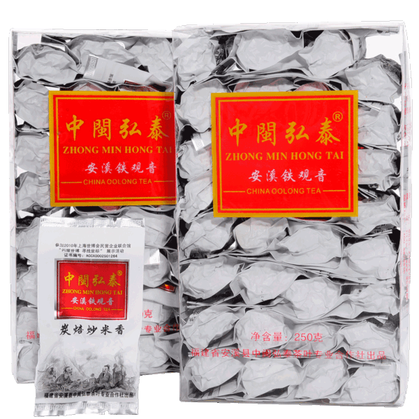 Ripe tea Anxi Tieguanyin Zhongmin Hongtai carbon roasting fried rice fragrant carbon roasting traditional old craftsmanship light medium roasting fire 500g - Image 2